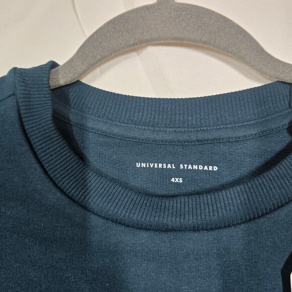 Universal Standard Deep Sea Green Bree Sweatshirt Dress 4XS(0/00) - Picture 2 of 5